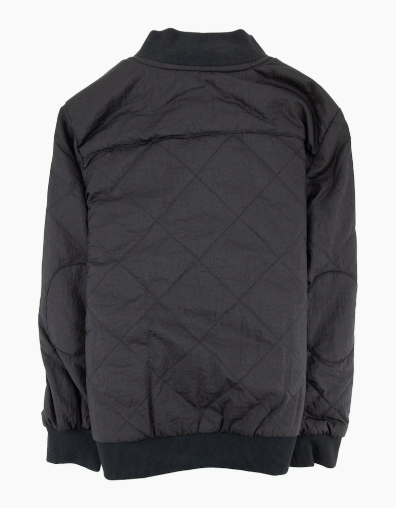 EA7 Junior Logo Shield Bomber Jacket Black