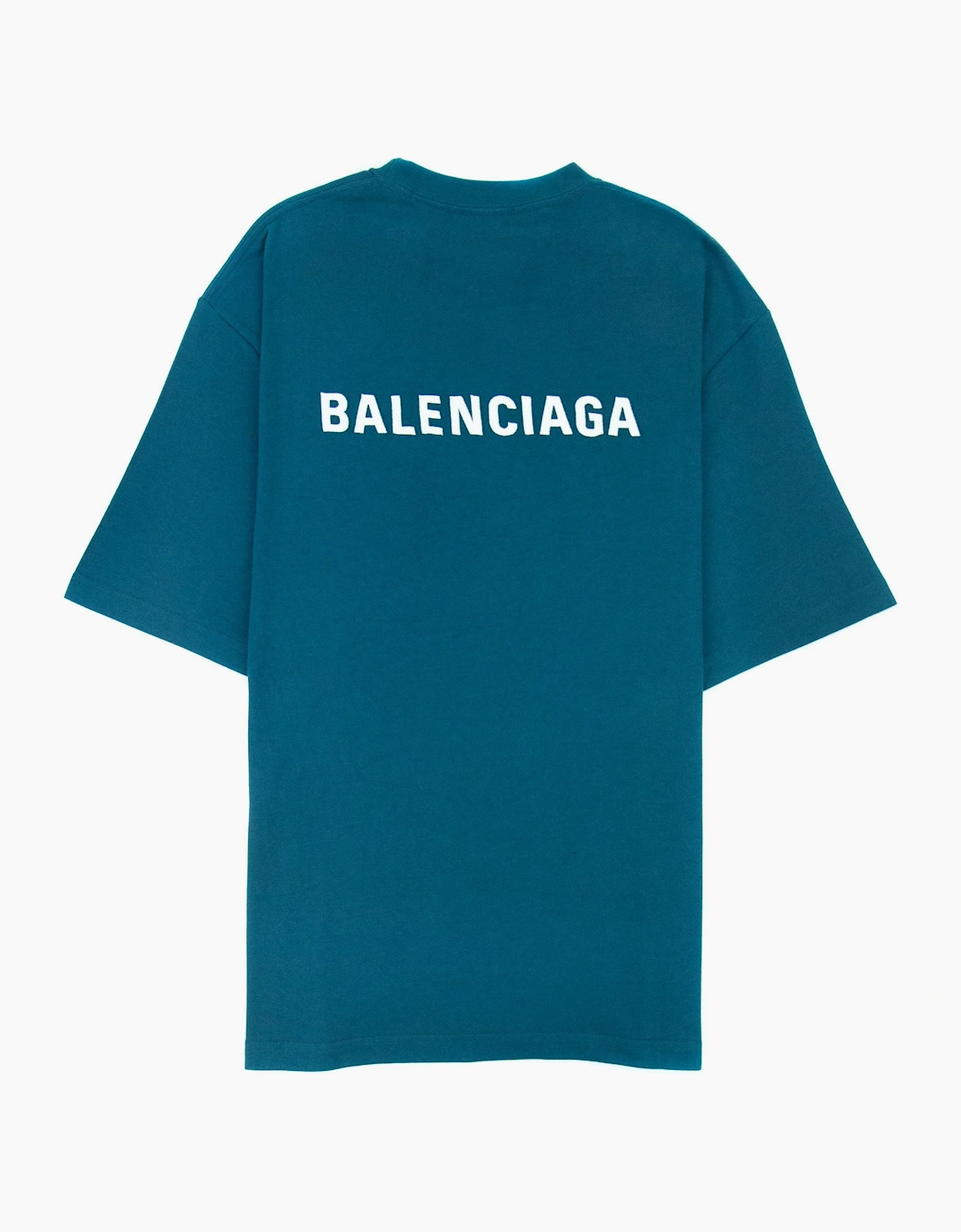 Balenciaga Logo Crewneck T Shirt Blue 9567