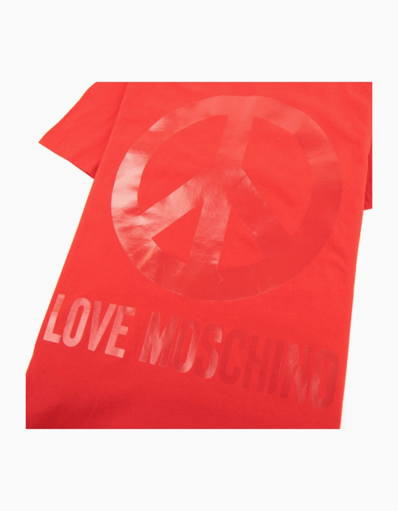 Love Moschino Peace T-shirt Red