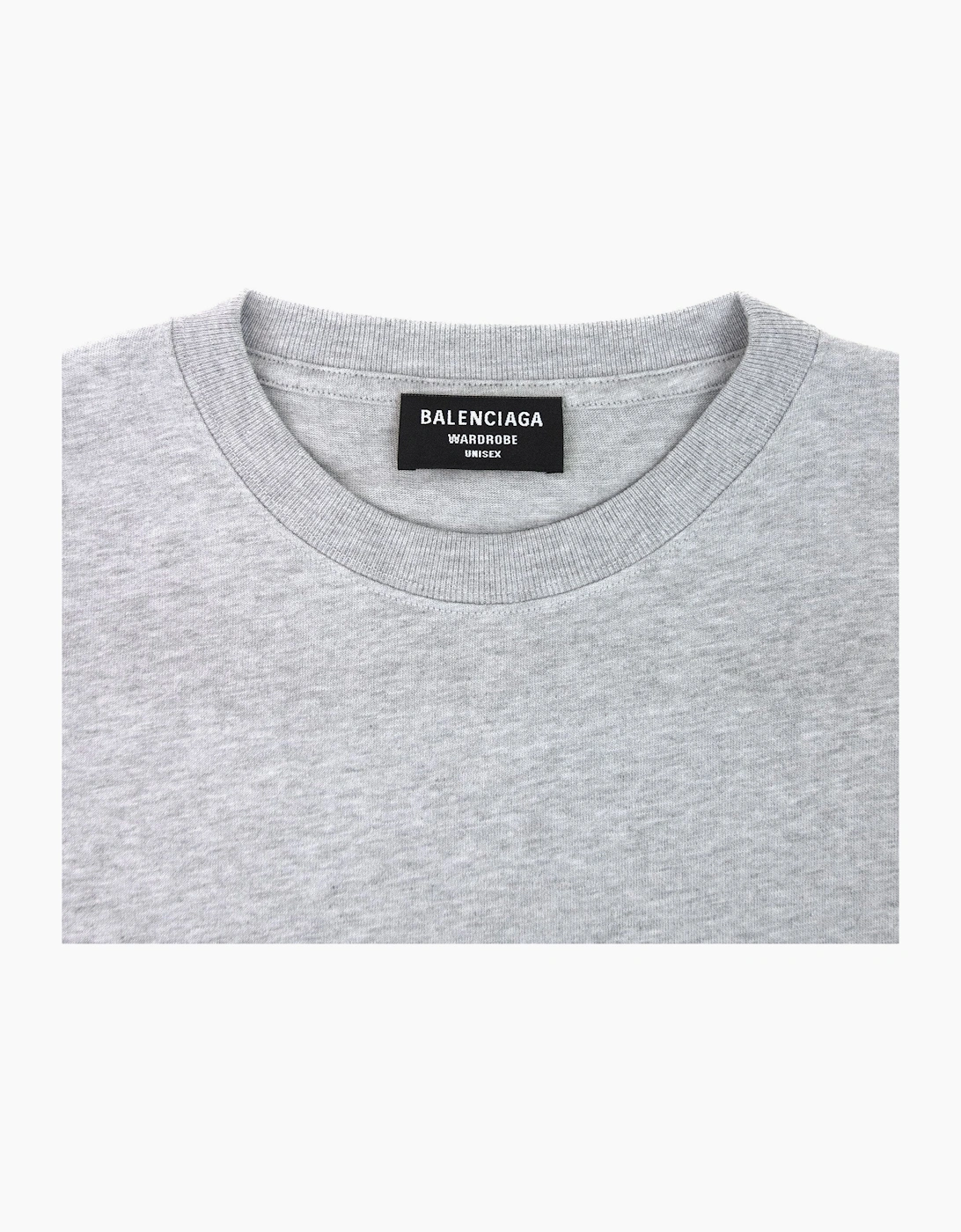 Balenciaga Political Campaign Embroidery T-shirt Light Grey