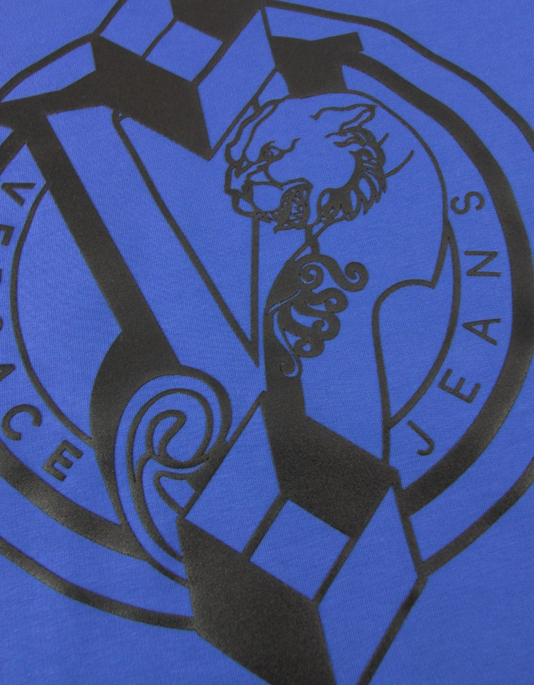 Versace Jeans Logo Light Fleece Sweatshirt Elec Blue.