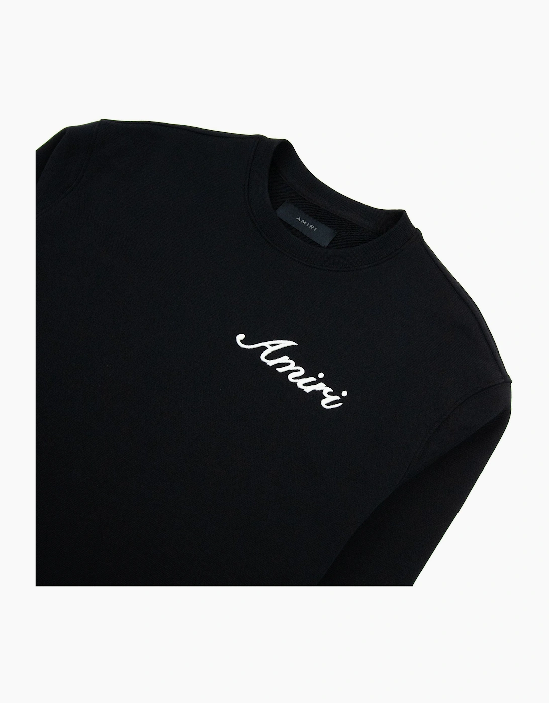 Amiri Script Logo Crew Neck Sweatshirt Black