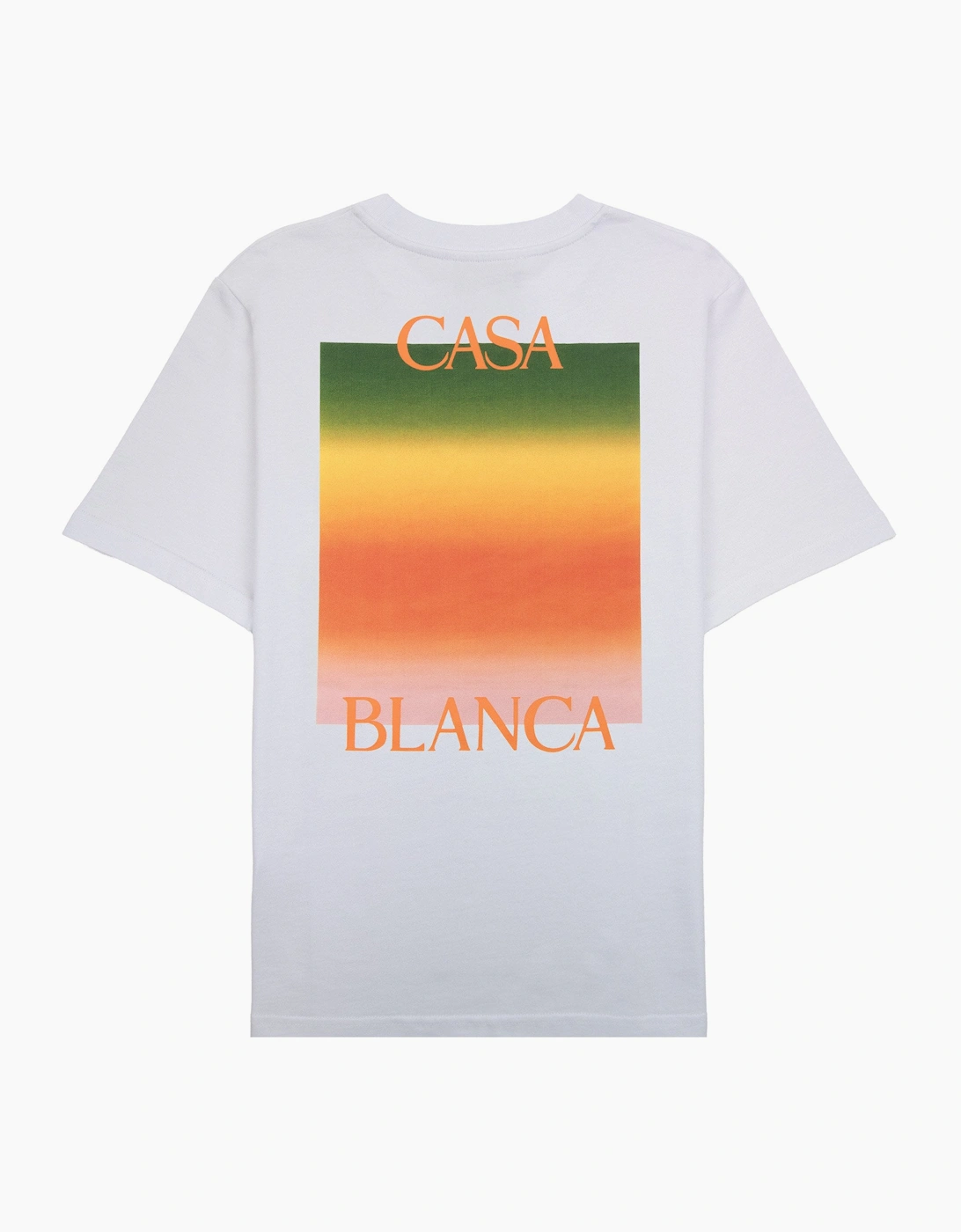 Casablanca Gradient Square Logo Printed T Shirt White 001