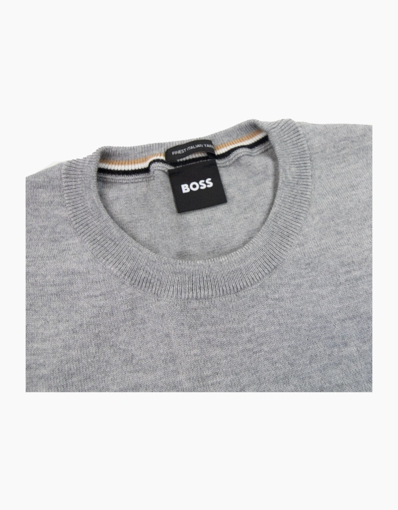 Hugo Boss Botto-l Embroidered Logo With Responsible Wool Swe Grey 041