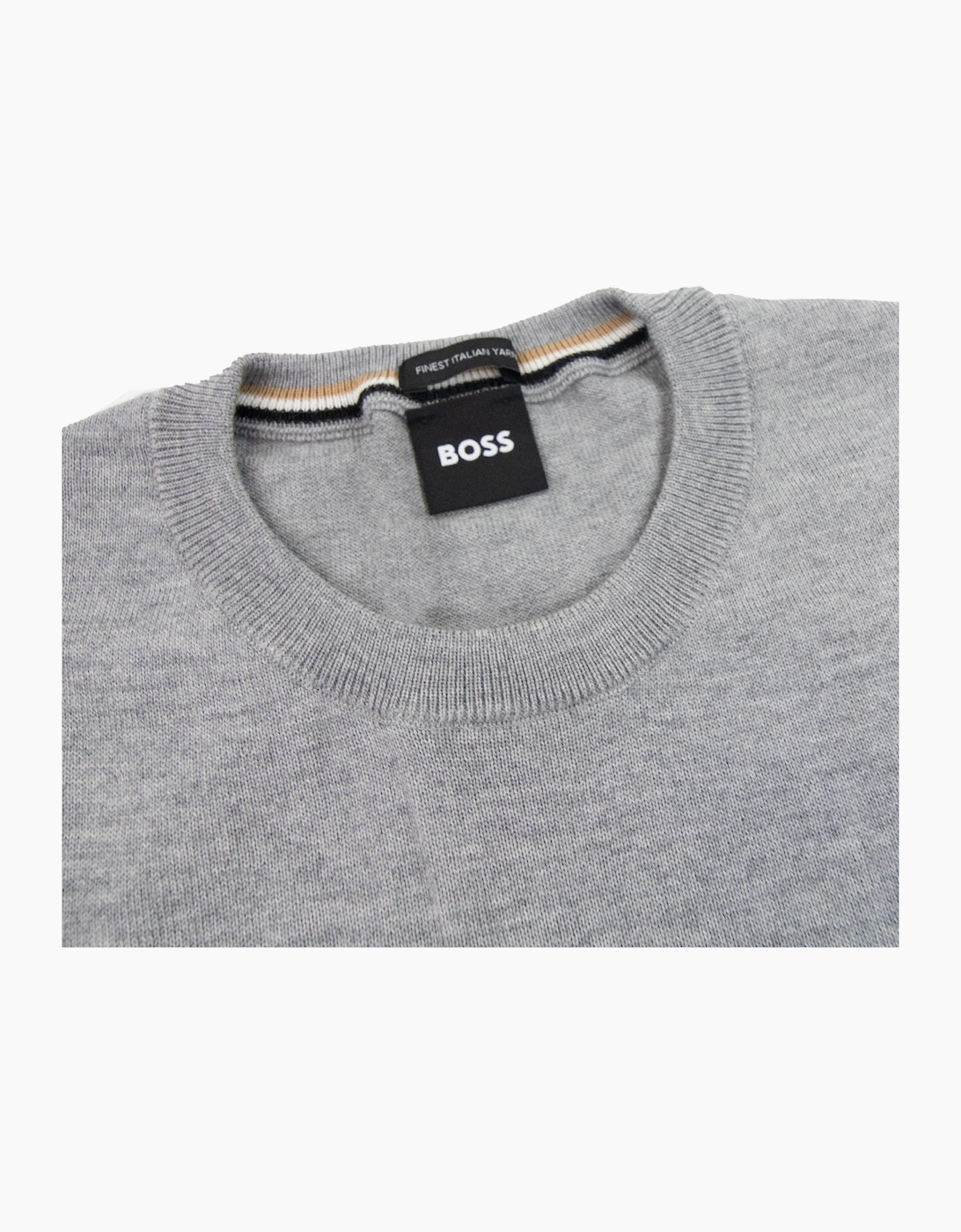 Hugo Boss Botto-l Embroidered Logo With Responsible Wool Swe Grey 041