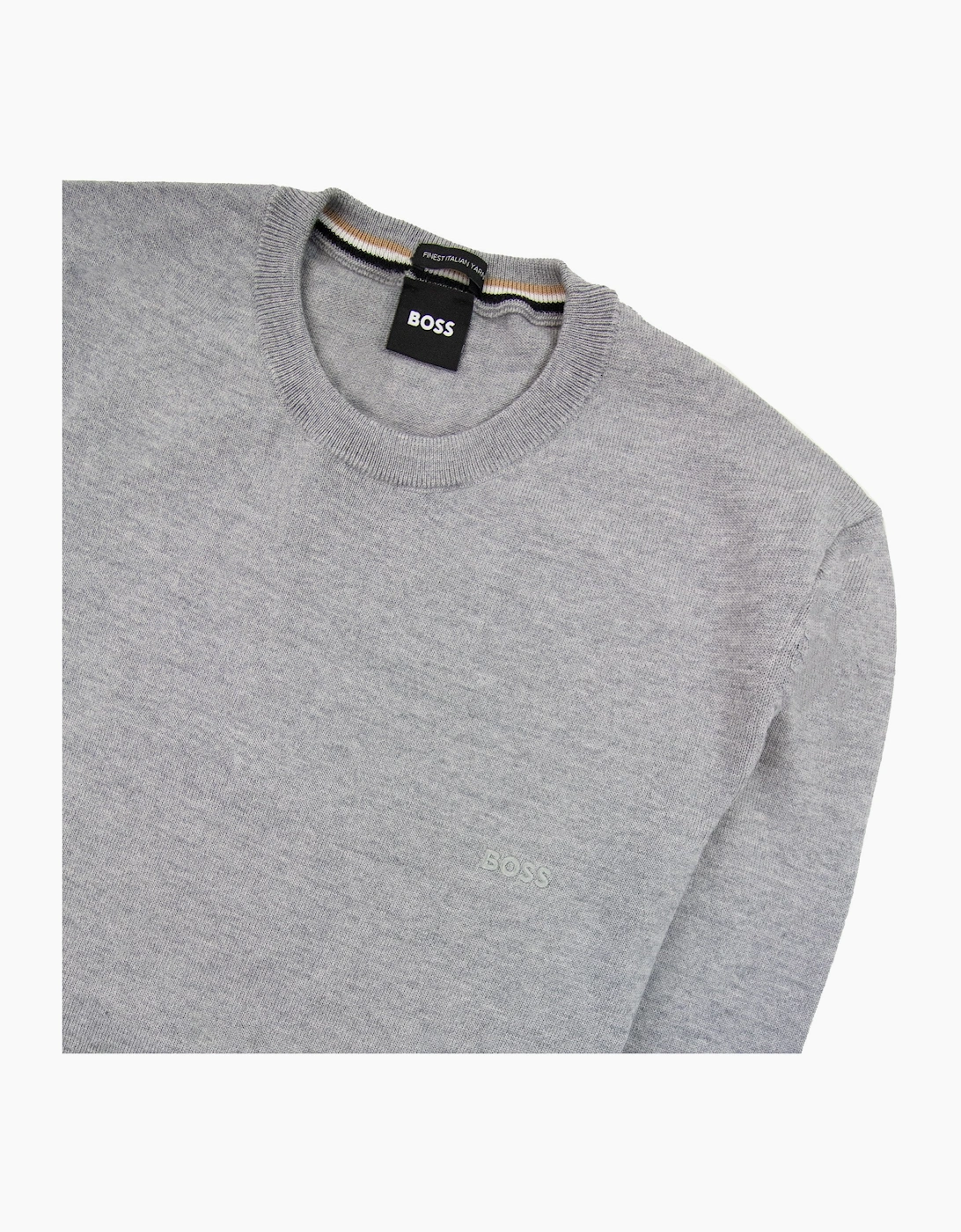 Hugo Boss Botto-l Embroidered Logo With Responsible Wool Swe Grey 041