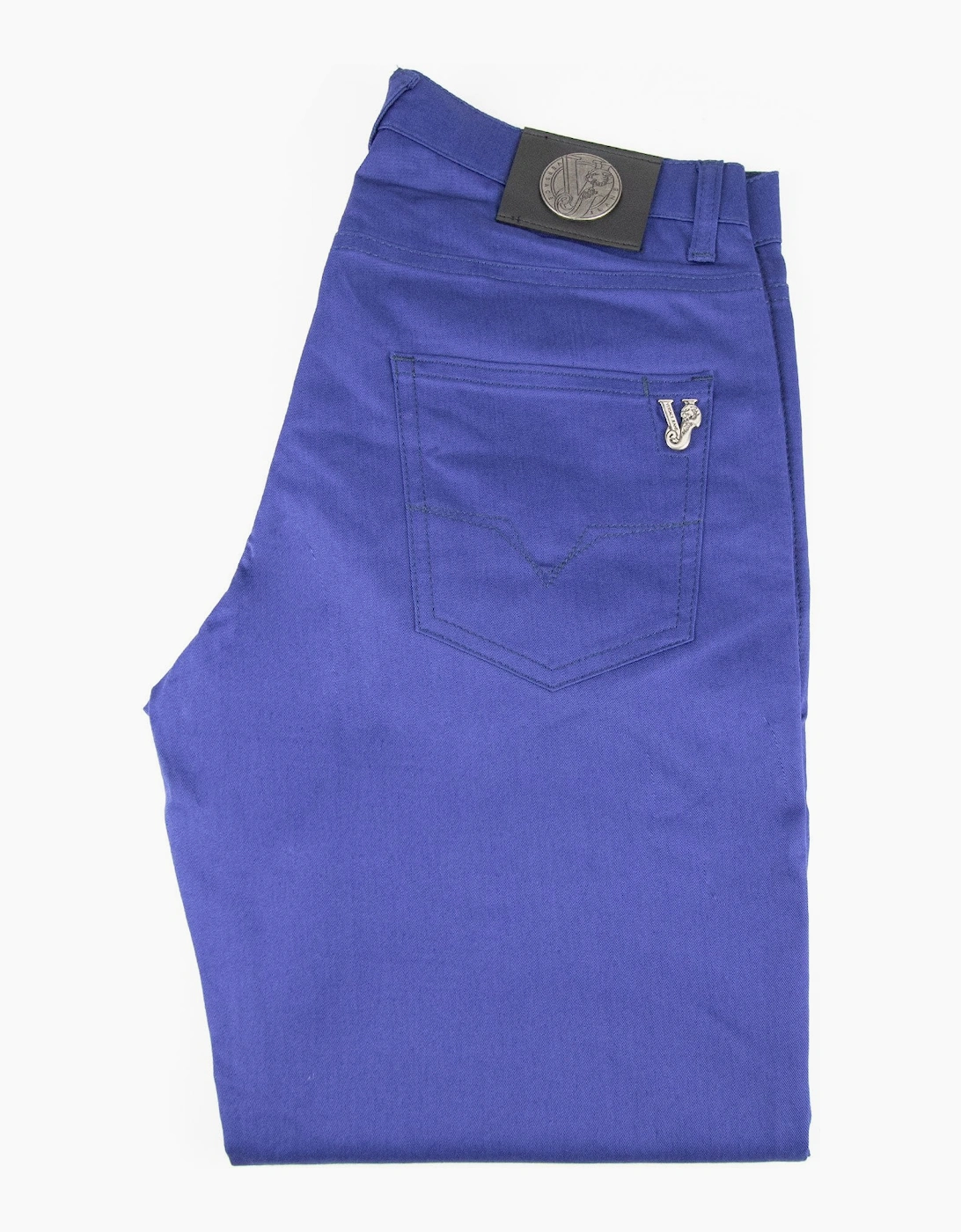 Versace Jeans Pocket Tiger Gabardine Reg Fit Jean Blue