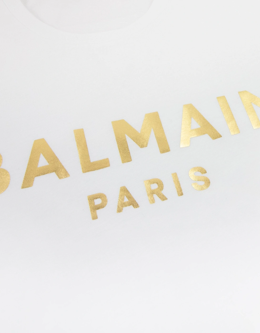 Balmain Metallic Logo Tshirt White Gad
