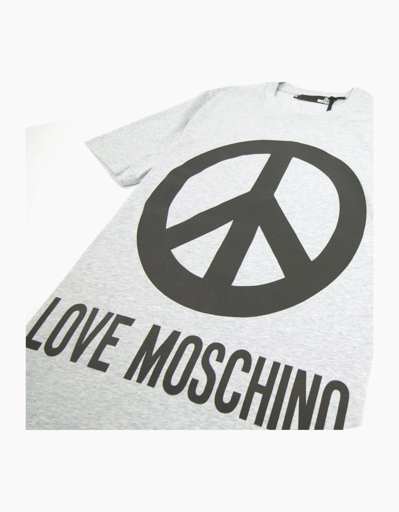 Love Moschino Peace T-shirt Grey/Black