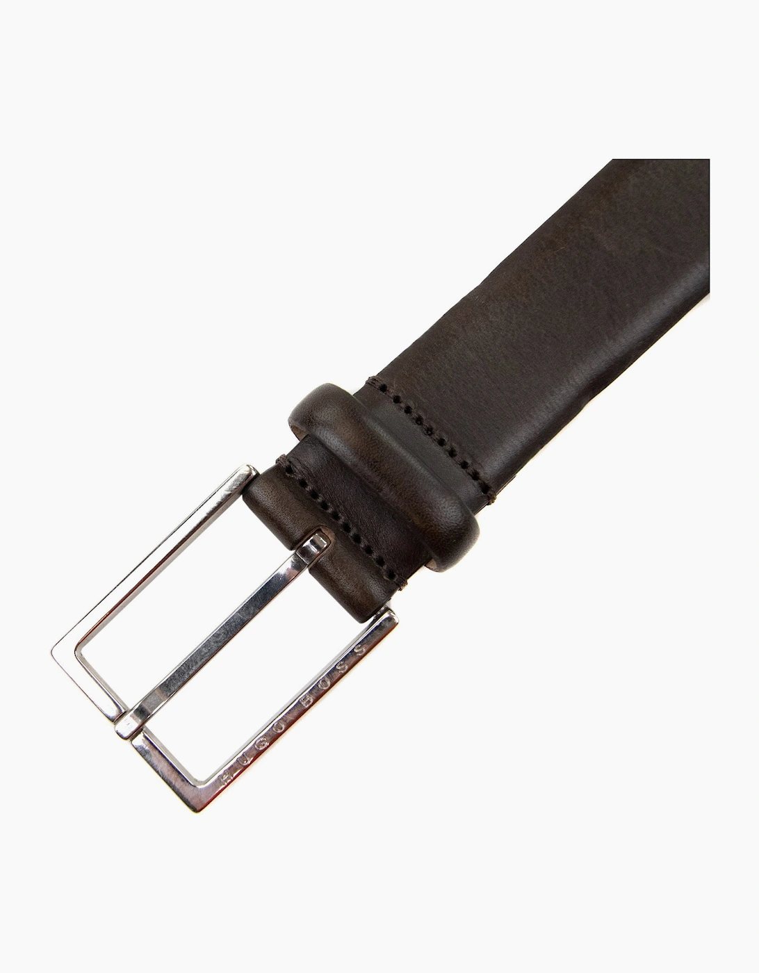 Hugo Boss Branded Metal End Tip Belt Dark Brown