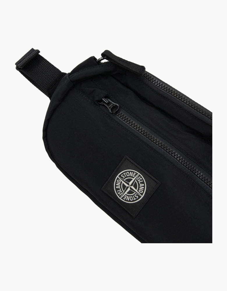 Stone Island Junior 91564 Nylon Metal Pouch Bag Black V0029