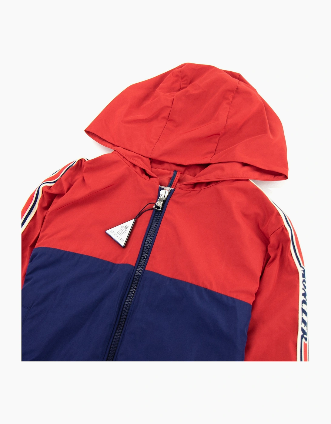 Moncler Junior Gittaz Hooded Jacket Red/Blue
