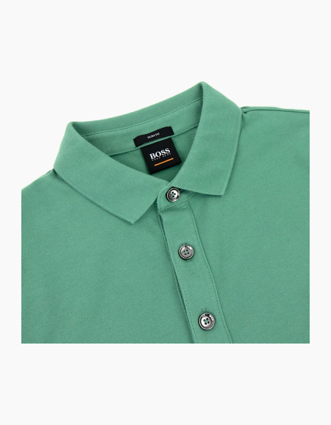 Hugo Boss Passerby L/s Patch Logo Polo Green