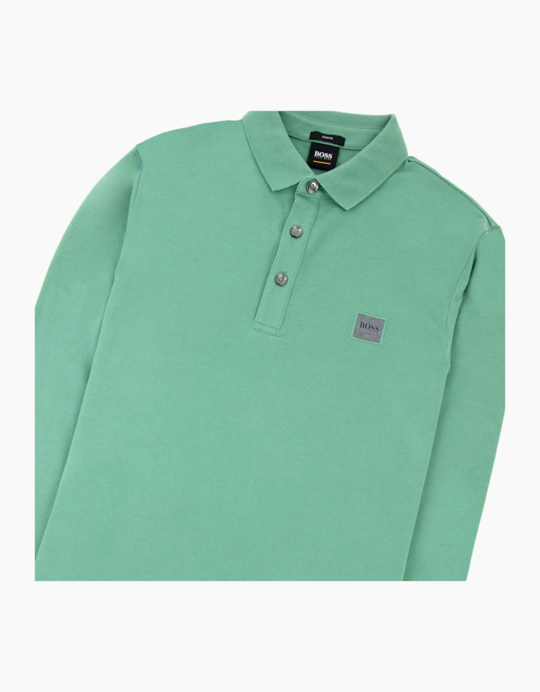 Hugo Boss Passerby L/s Patch Logo Polo Green