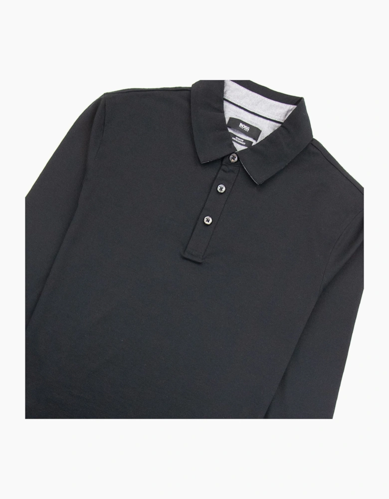Hugo Boss Paver 01 Long Sleeve Cuff Polo Black
