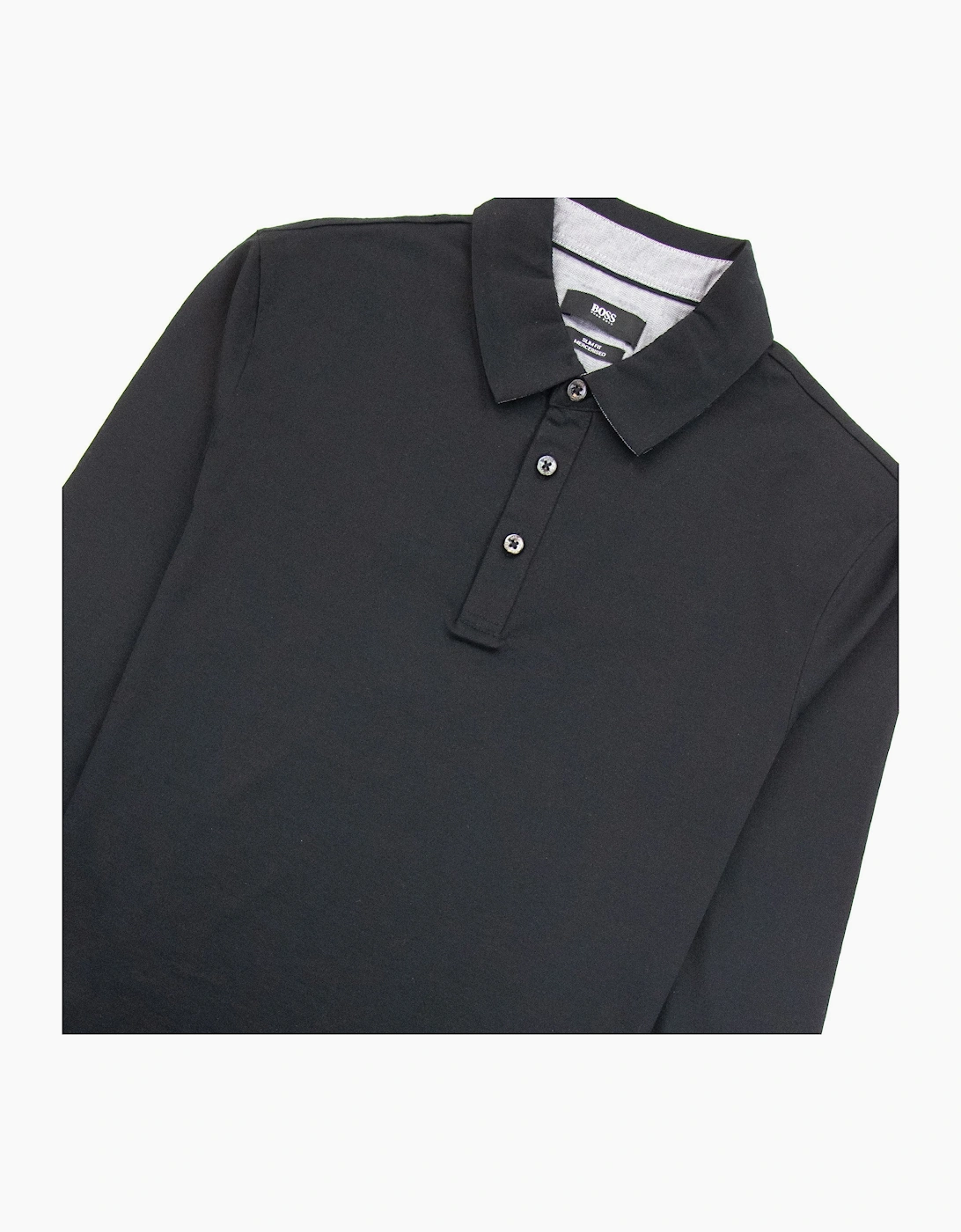 Hugo Boss Paver 01 Long Sleeve Cuff Polo Black