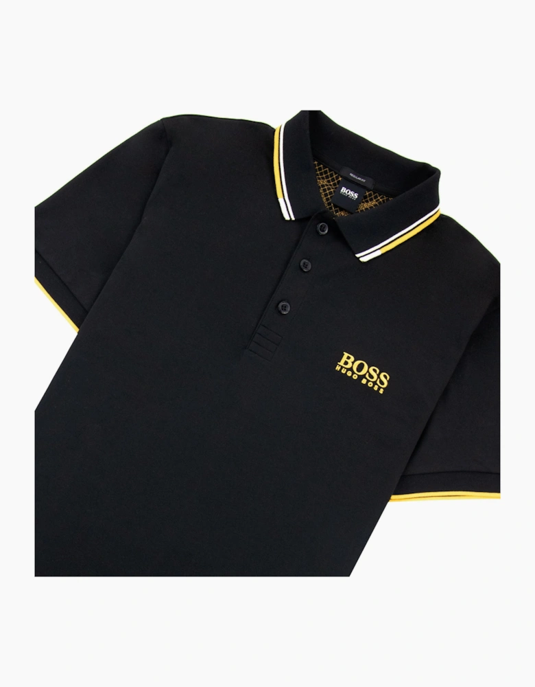 Hugo Boss Paddy Pro Golf Polo Shirt Black 001