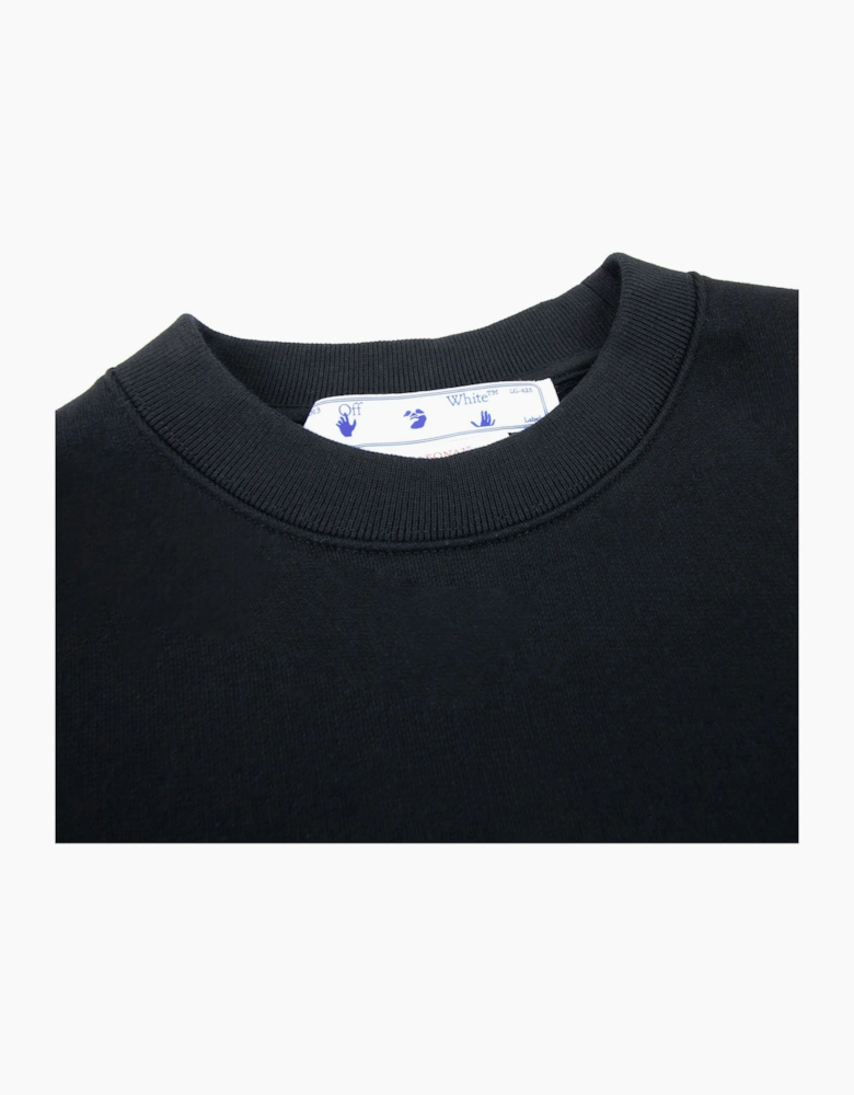 Off White Wave Outline Diag Slim Crewneck Black