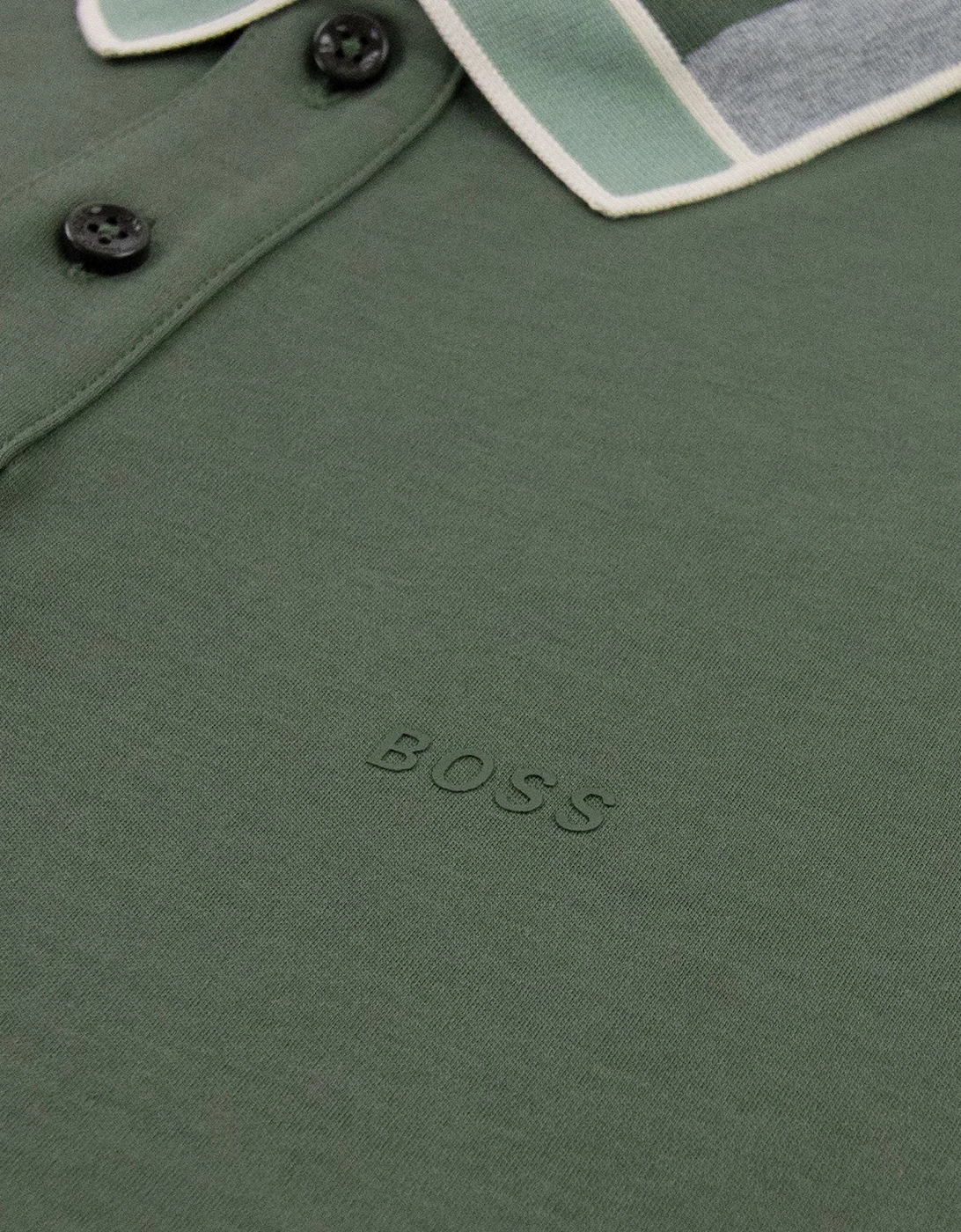 Hugo Boss Parlay 139 Colour Blocked Collar Khaki