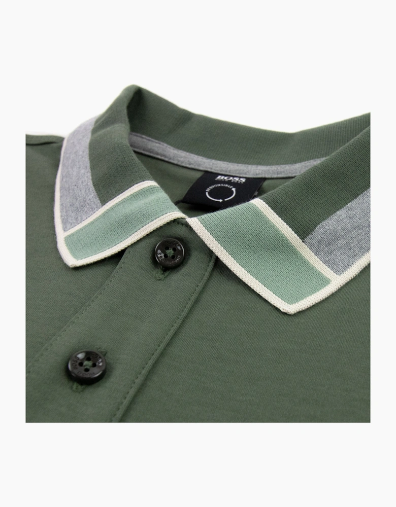 Hugo Boss Parlay 139 Colour Blocked Collar Khaki