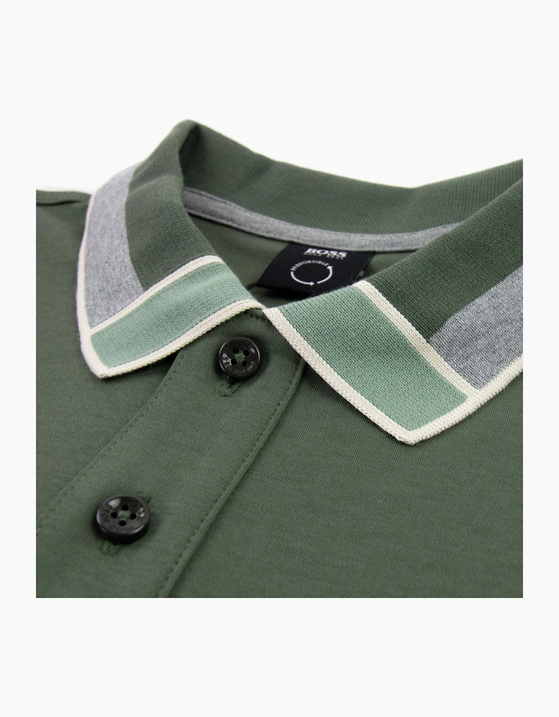 Hugo Boss Parlay 139 Colour Blocked Collar Khaki