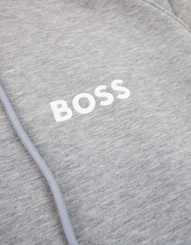 Hugo Boss Saggy 1 Embroidered Logo Zip Up Hoodie Grey 059