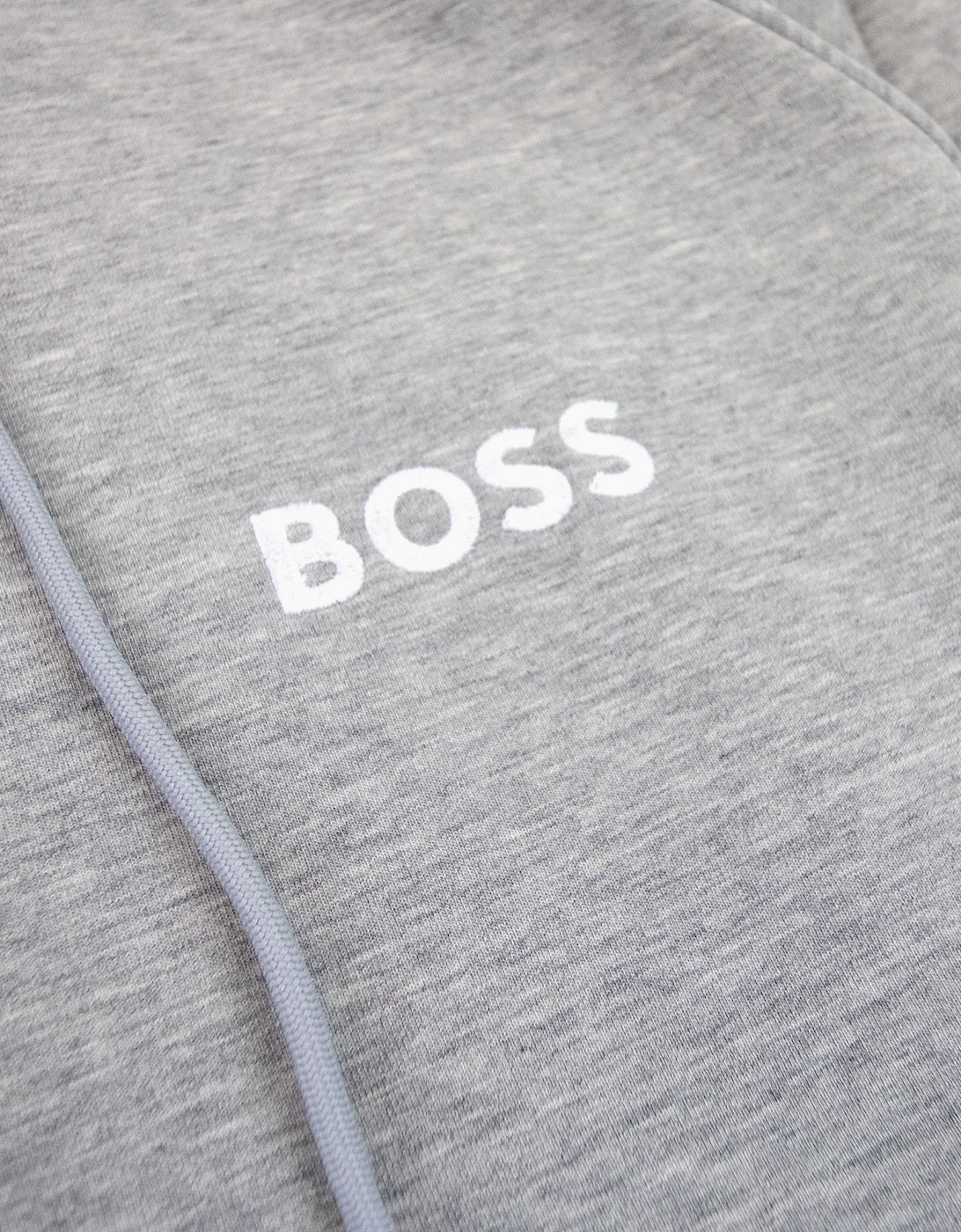 Hugo Boss Saggy 1 Embroidered Logo Zip Up Hoodie Grey 059