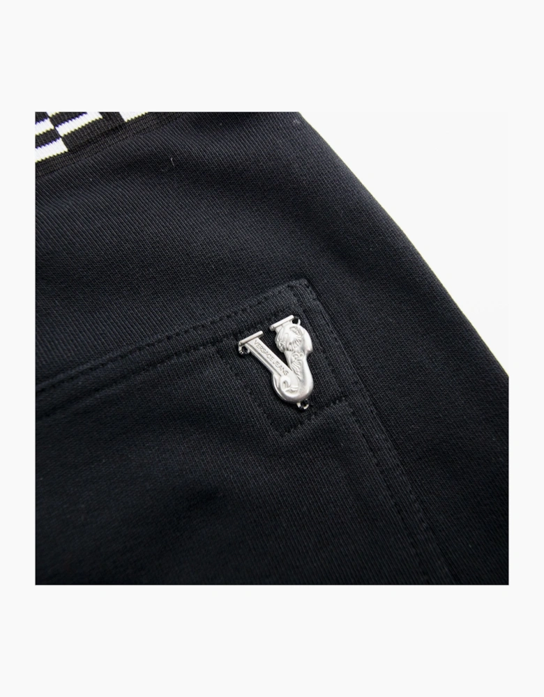 Versace Jeans Waist & Cuff Logo Pants Black