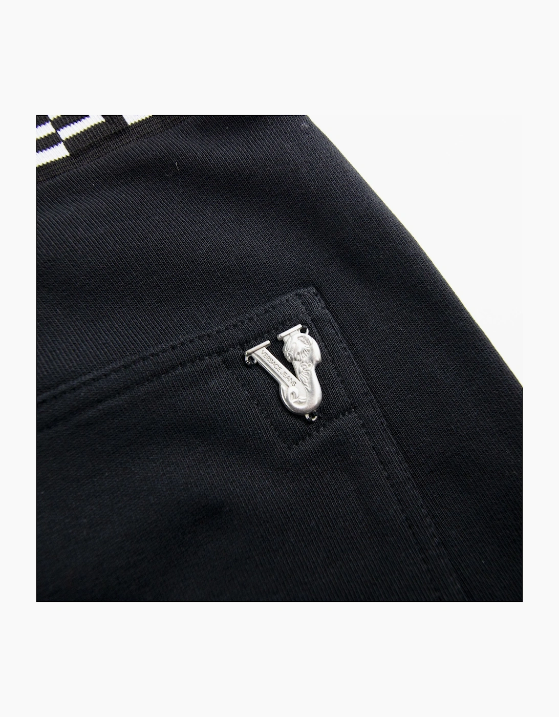 Versace Jeans Waist & Cuff Logo Pants Black