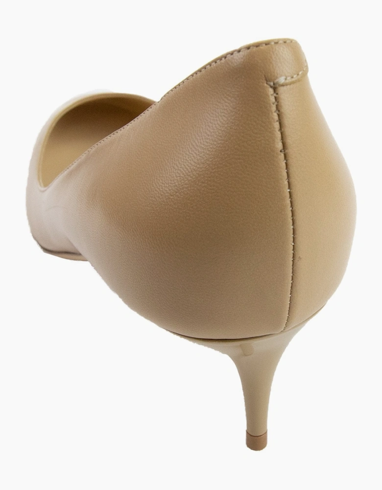 Jimmy Choo Esme Kid Leather Heels Nude