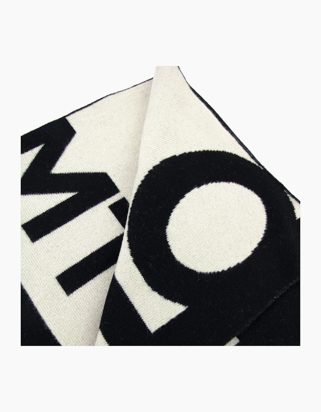 Off White Women Logo Felted Wool Scarf Black/grey