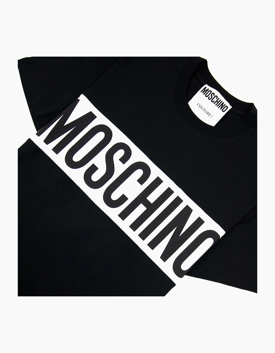 Moschino Couture Block Logo Print T Shirt Black 2555