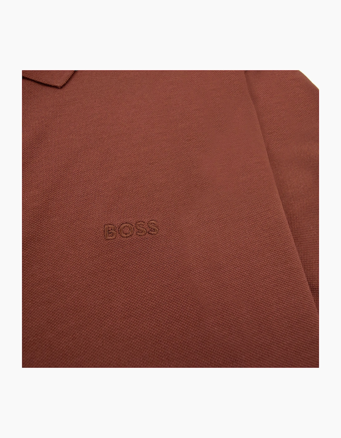 Hugo Boss Pallas Embroidered Logo S/s Polo Brown 211