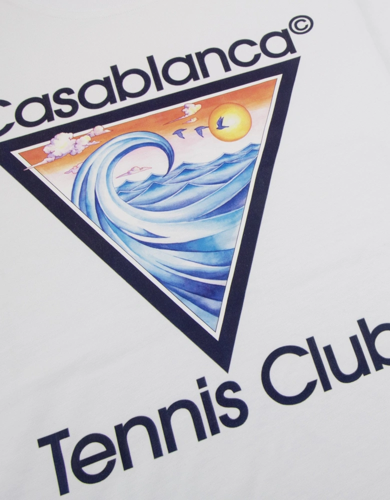 Casablanca Tennis Club Icon Printed T-shirt White