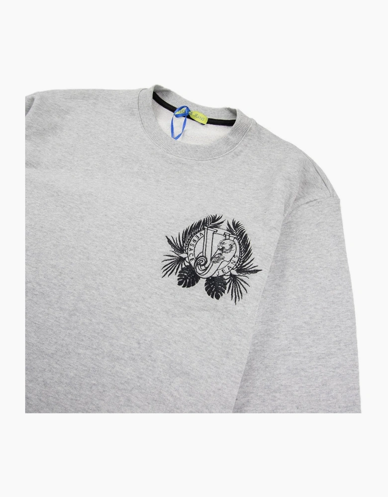 Versace Jeans VJ Chest Logo Crewneck Sweatshirt Grey