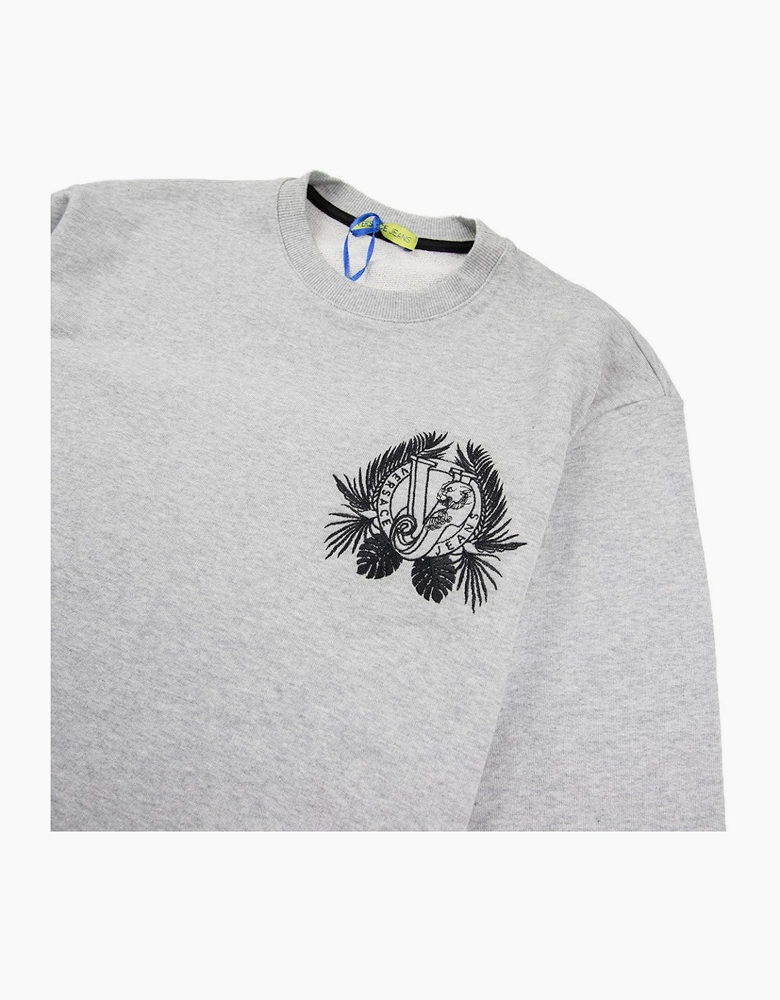 Versace Jeans VJ Chest Logo Crewneck Sweatshirt Grey