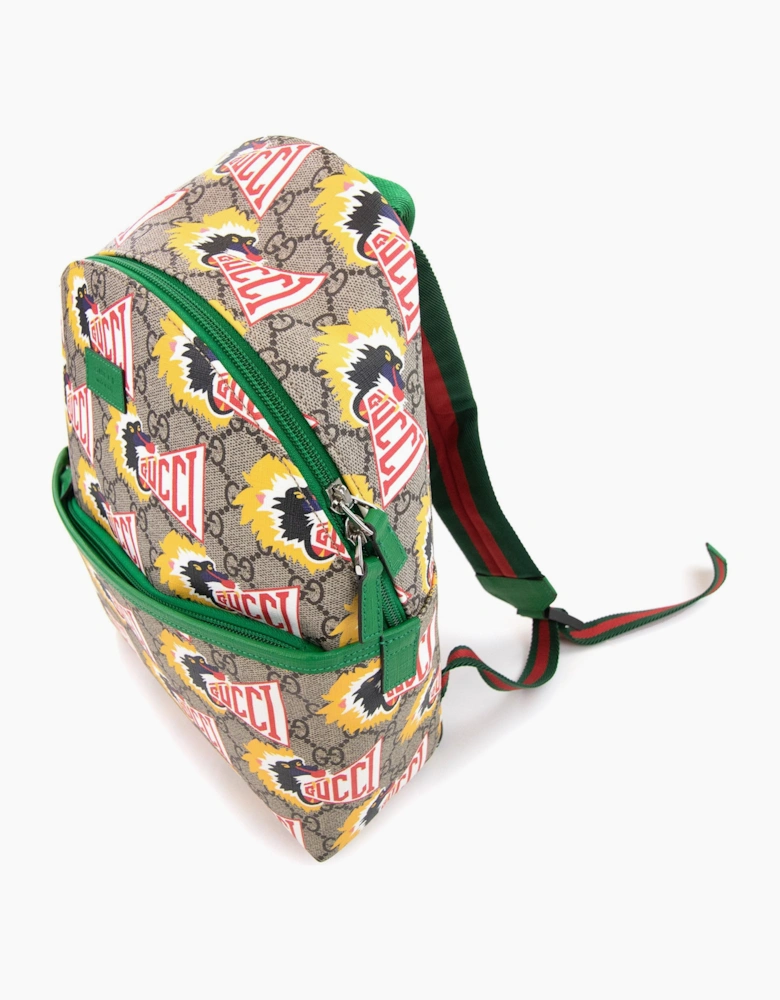 Gucci Junior Tiger Print Logo Backpack Multi