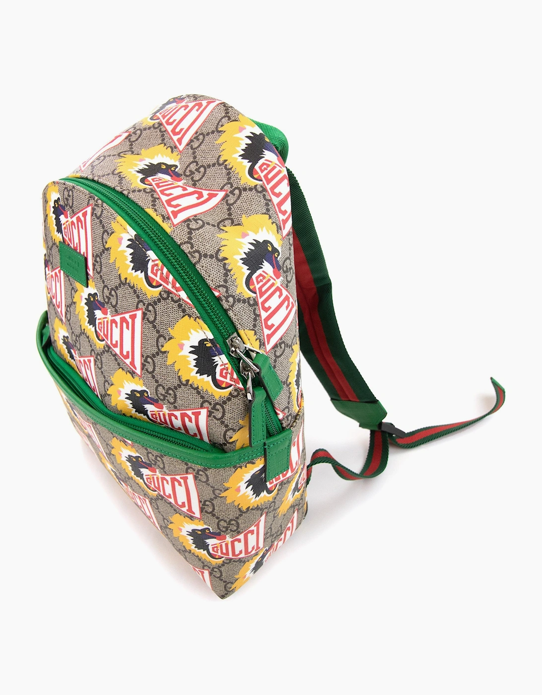 Gucci Junior Tiger Print Logo Backpack Multi