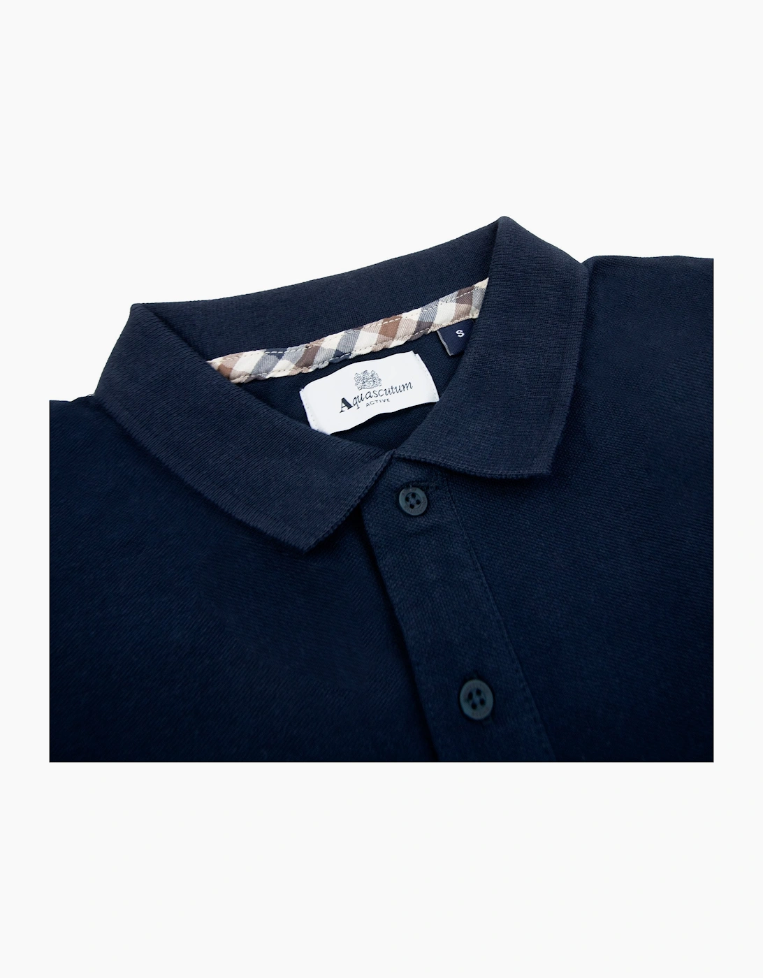 Aquascutum Iconic Insert Polo Navy 11