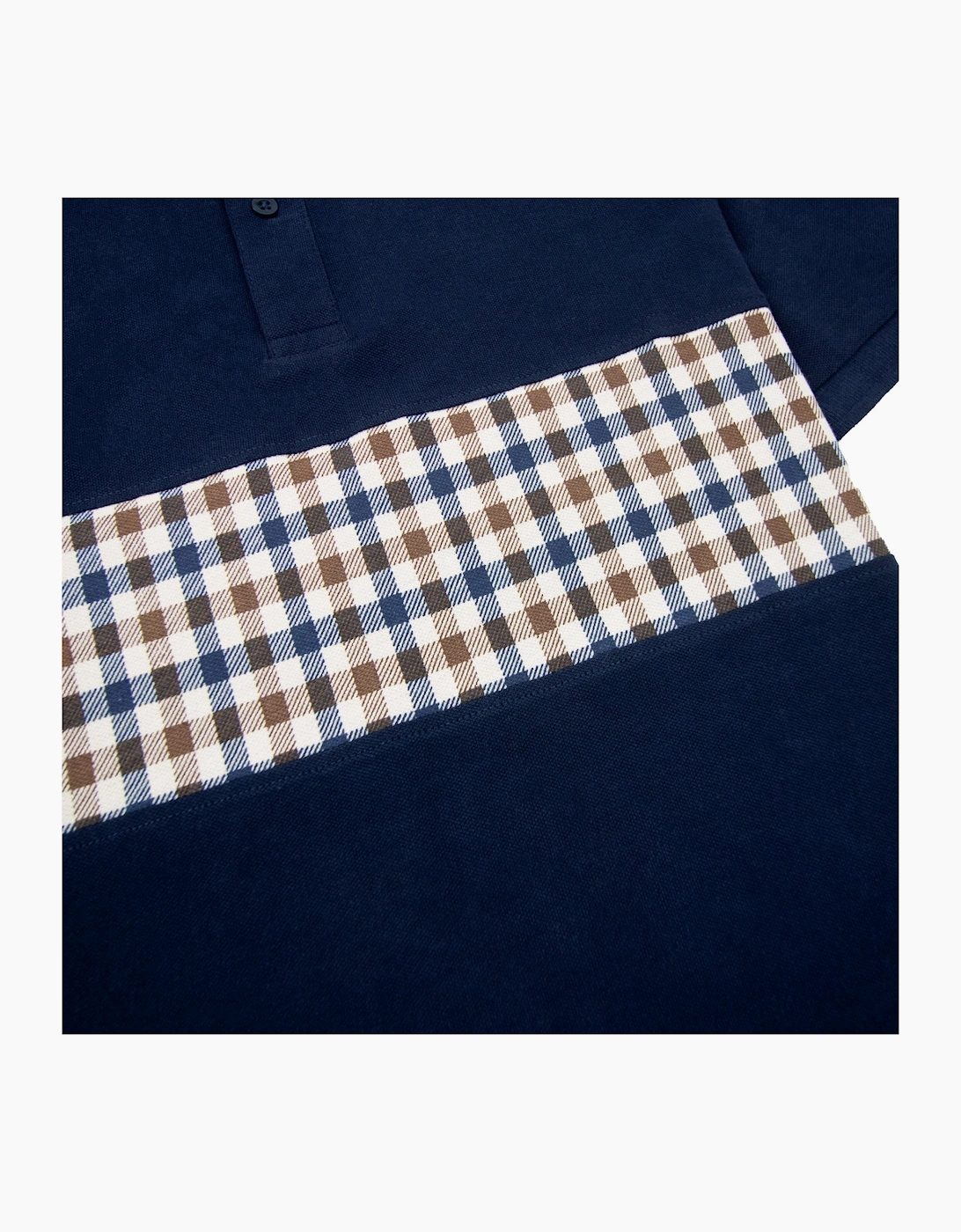 Aquascutum Iconic Insert Polo Navy 11