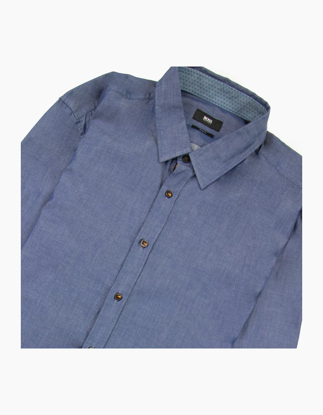Hugo Boss Ronny_36 Concealed Stripe Shirt Denim Blue