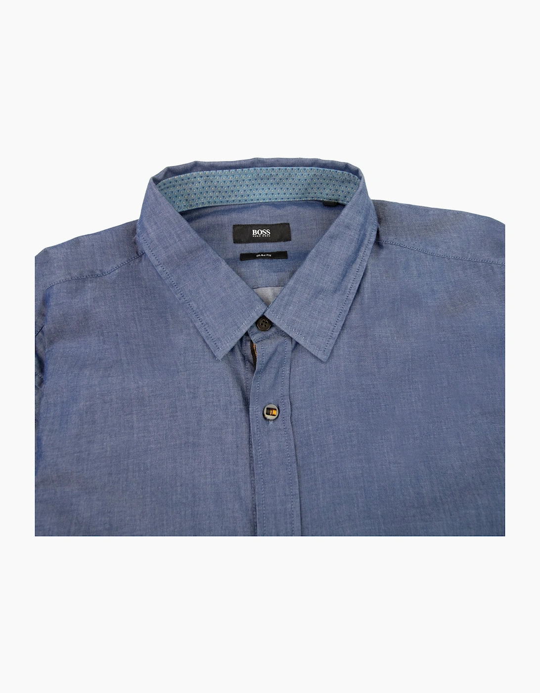 Hugo Boss Ronny_36 Concealed Stripe Shirt Denim Blue