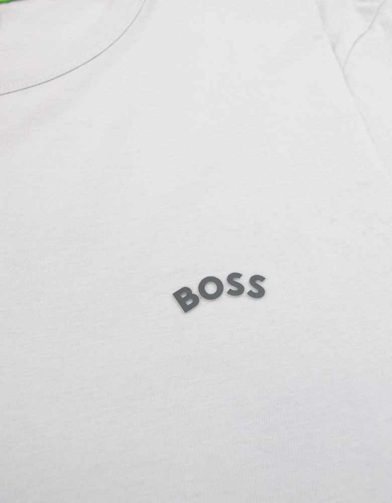 Hugo Boss Curved Logo T Shirt Open Grey
