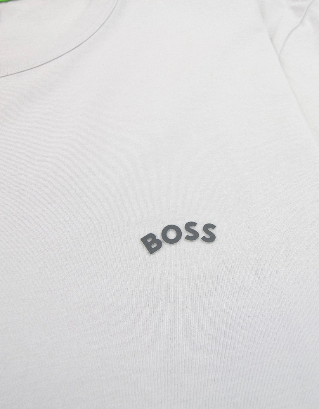 Hugo Boss Curved Logo T Shirt Open Grey