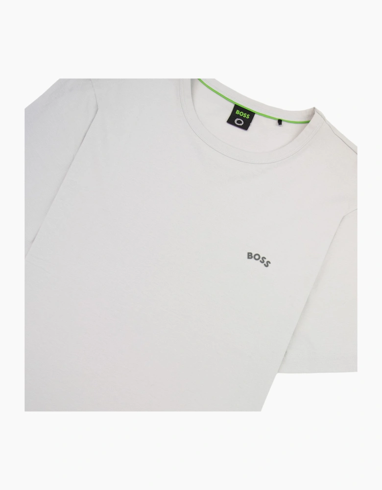 Hugo Boss Curved Logo T Shirt Open Grey