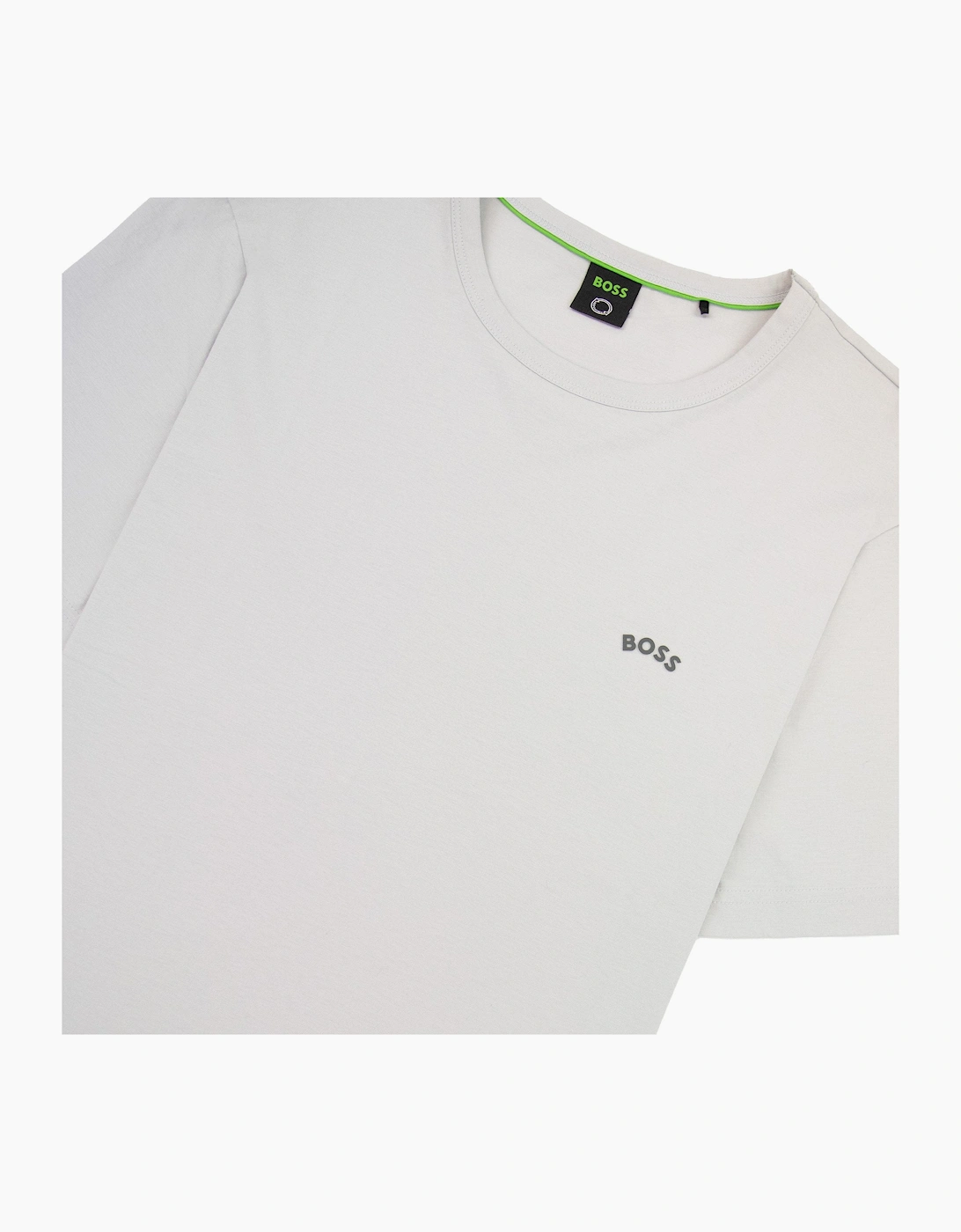 Hugo Boss Curved Logo T Shirt Open Grey