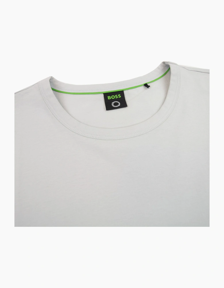 Hugo Boss Curved Logo T Shirt Open Grey