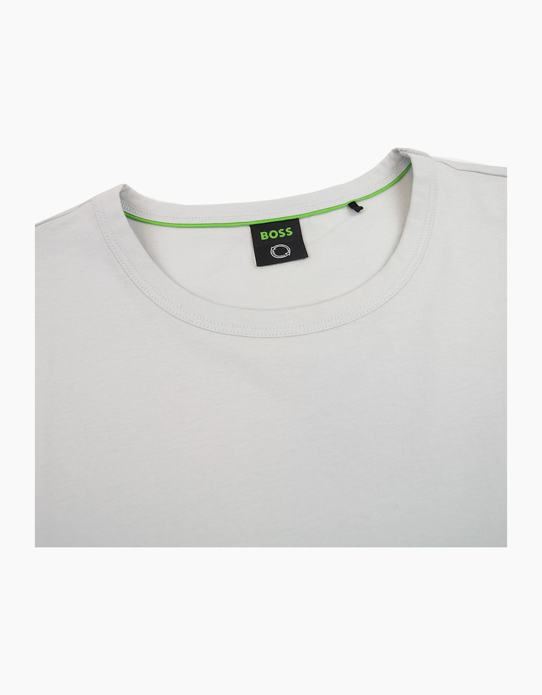 Hugo Boss Curved Logo T Shirt Open Grey