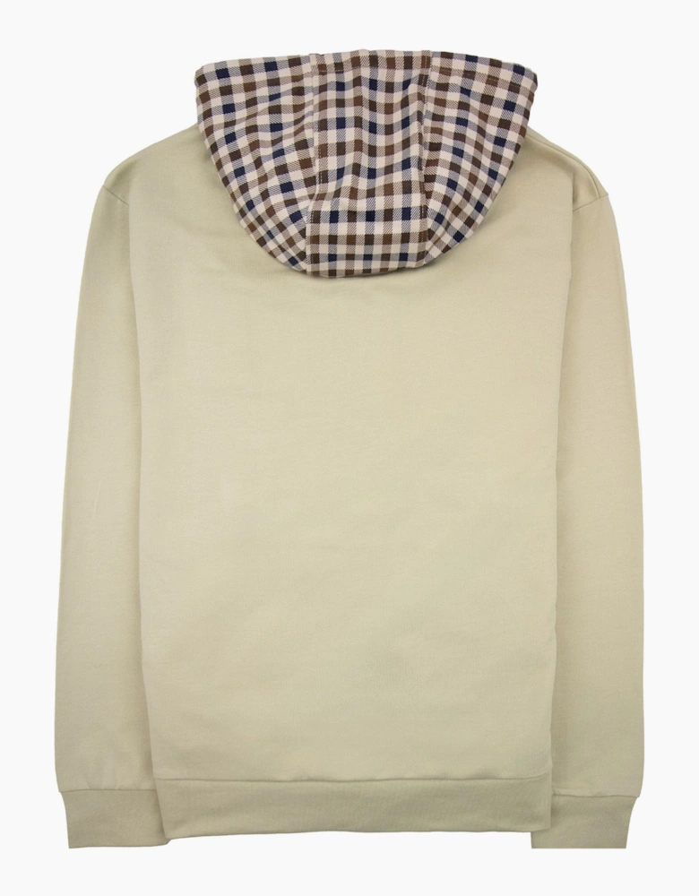 Aquascutum Fz Club Check Hoody Beige 03