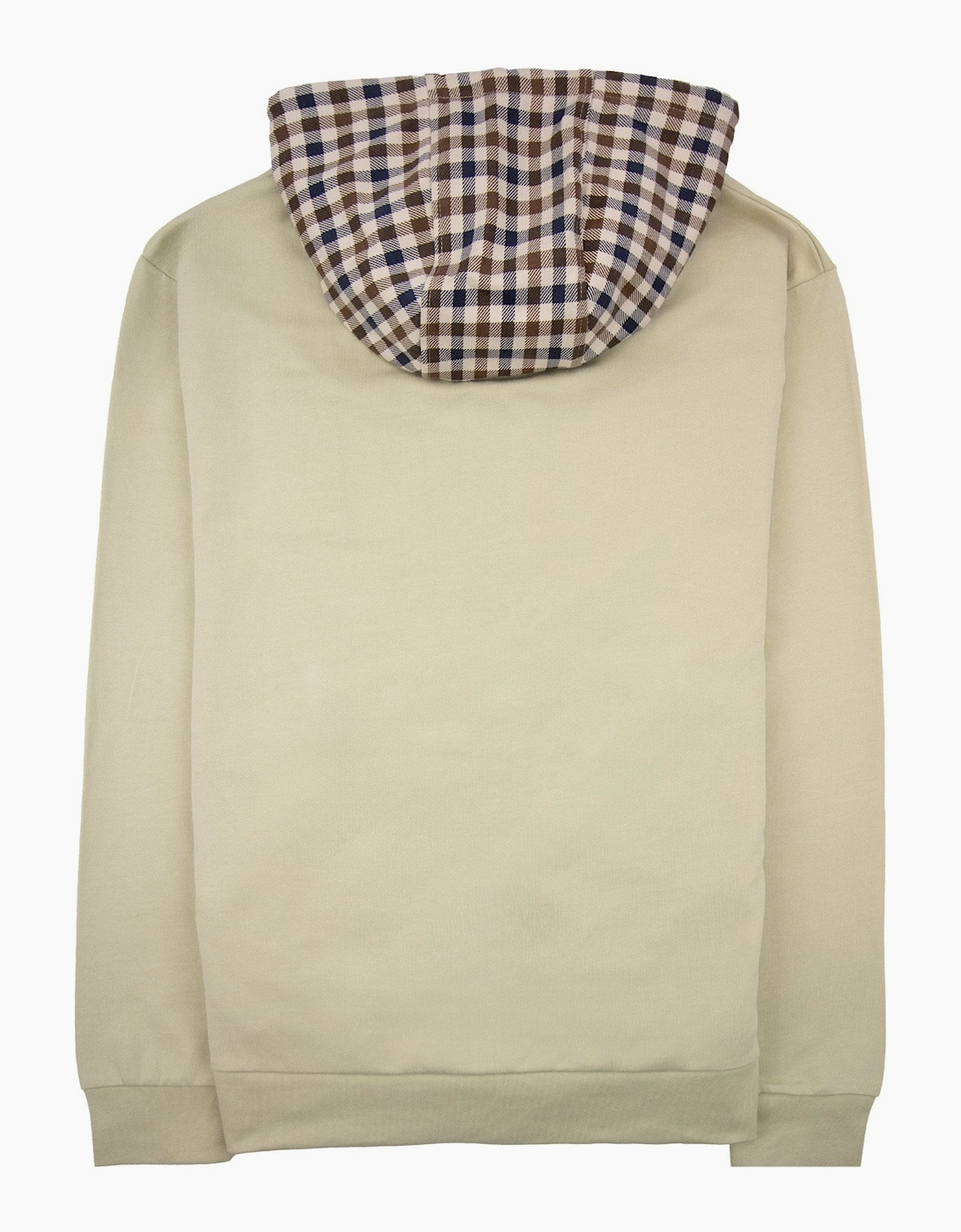 Aquascutum Fz Club Check Hoody Beige 03